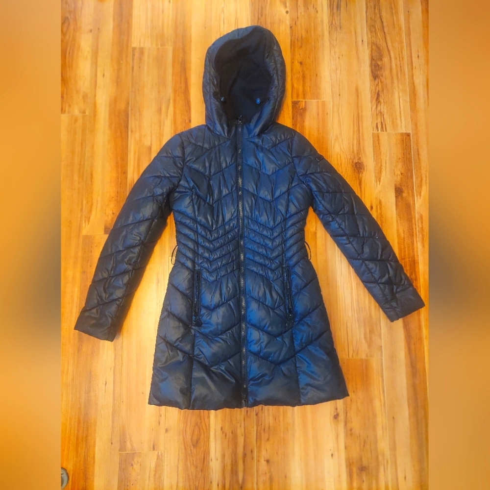 Women's Black Hooded Winter Coat By Espirit